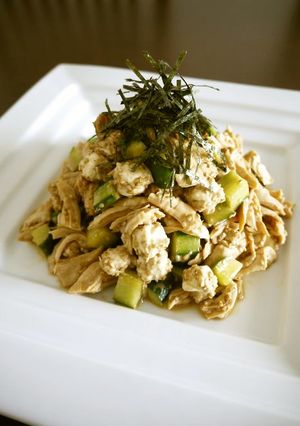 ささみとクリームチーズのわさび醤油和え♪-レシピのメイン写真
