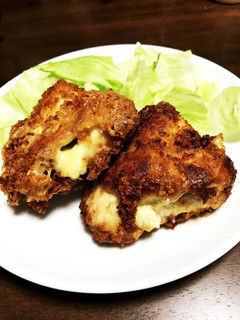 鶏胸肉のチーズはさみ揚げ焼き-レシピのメイン写真