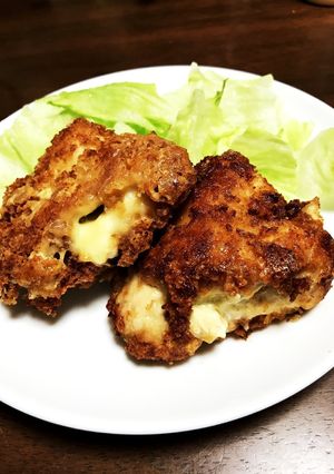 鶏胸肉のチーズはさみ揚げ焼き-レシピのメイン写真