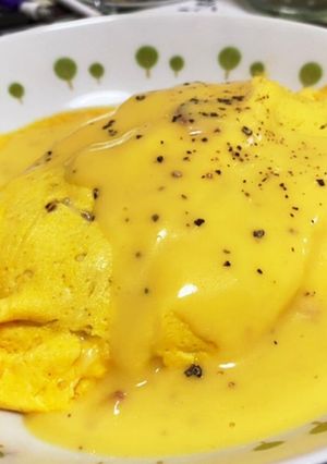パスタソースで！カルボナーラオムライス-レシピのメイン写真