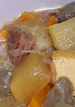 牛すじとゴロゴロ野菜の味噌煮こみ☆-レシピのメイン写真