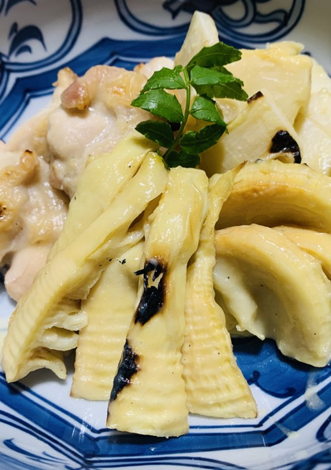 焼き筍と鶏肉の白みそ仕立て-レシピのメイン写真