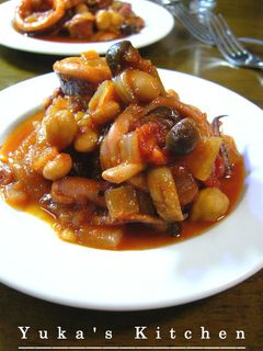 イカと豆のトマト煮込み-レシピのメイン写真