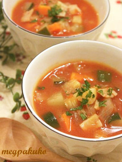 野菜たっぷりミネストローネ♪-レシピのメイン写真