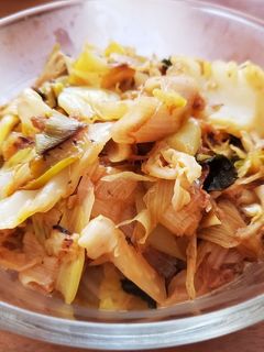 簡単蒸すだけ!キャベツと葱の和え物-レシピのメイン写真
