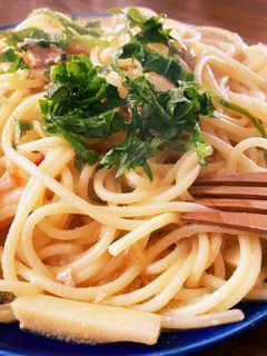 春!たけのこクリームパスタ-レシピのメイン写真