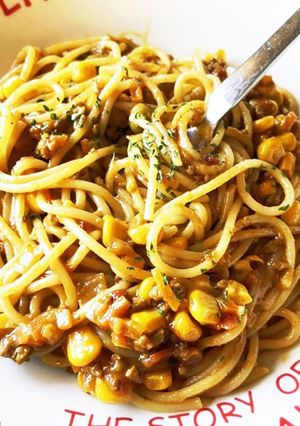 残ったキーマカレーでチーズパスタ-レシピのメイン写真