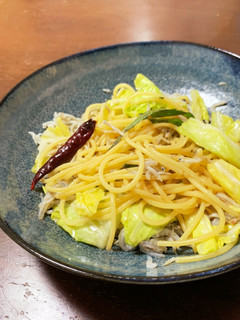 キャベツとしらすのペペロンチーノ-レシピのメイン写真