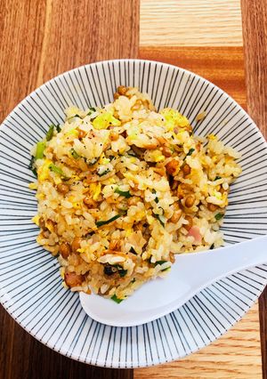 約5分！ニラ卵納豆チャーハン♪ランチに-レシピのメイン写真
