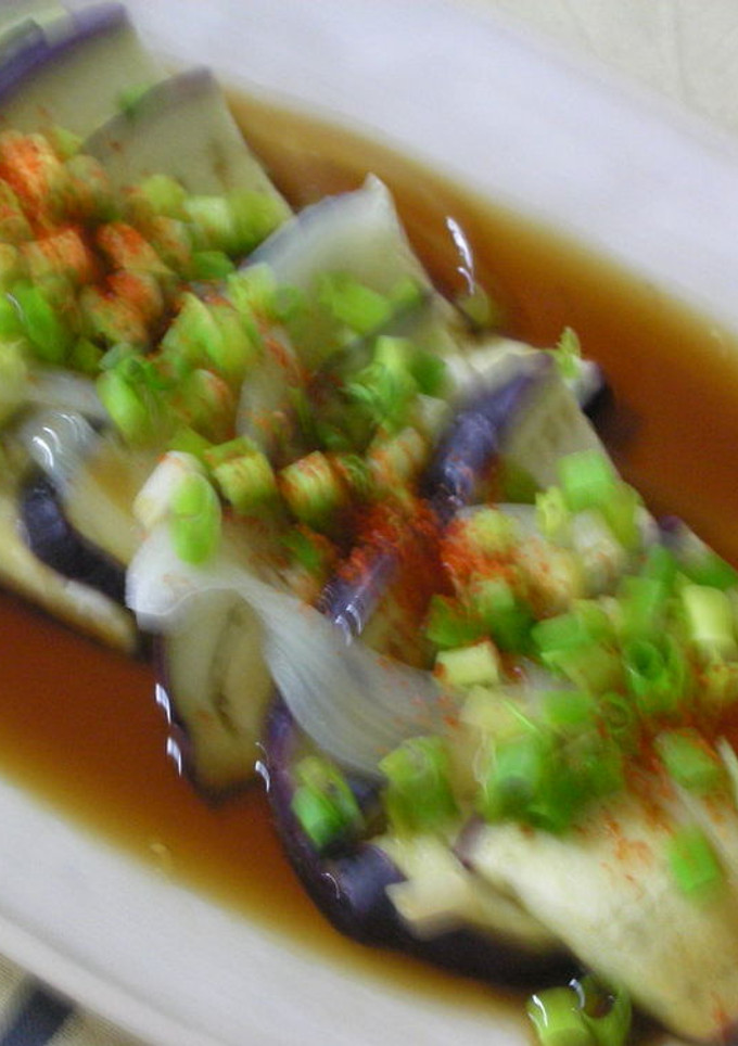 【夏定番】ナスのレンジ蒸し（中華風たれ）-レシピのメイン写真