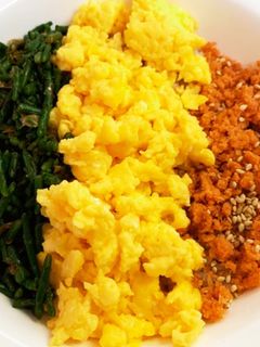 ☆シーアスパラで三色丼☆-レシピのメイン写真