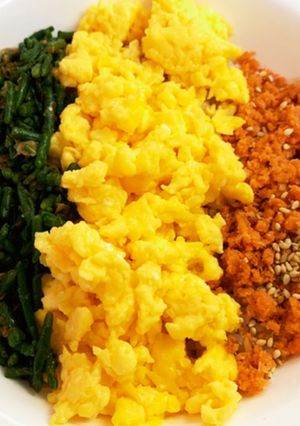 ☆シーアスパラで三色丼☆-レシピのメイン写真