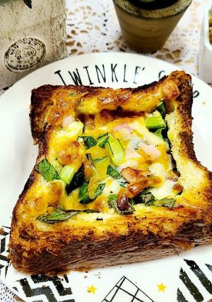 簡単★Cafe飯 キッシュ風トースト-レシピのメイン写真