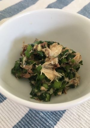 サバ缶とニラの和え物-レシピのメイン写真