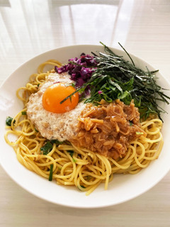 五右衛門 3種のネバネバ みたいなパスタ-レシピのメイン写真
