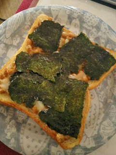 納豆チーズ海苔トースト-レシピのメイン写真