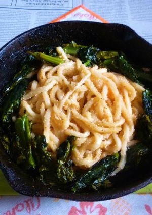 カーボロ・ネロ＋辛子明太子焼きうどん-レシピのメイン写真