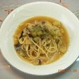 ナスとツナのスープパスタ