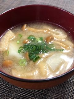 ☆菊芋となめこの最強みそ汁♪-レシピのメイン写真