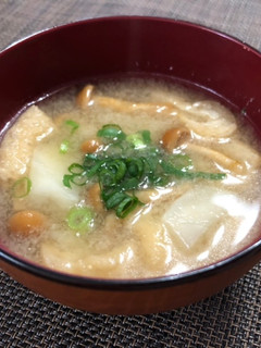 ☆菊芋となめこの最強みそ汁♪-レシピのメイン写真