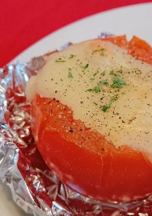 簡単☆丸ごとトマトのチーズ焼き-レシピのメイン写真