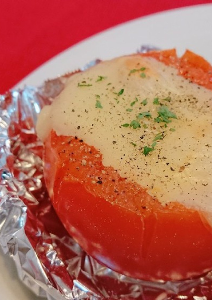 簡単☆丸ごとトマトのチーズ焼き-レシピのメイン写真