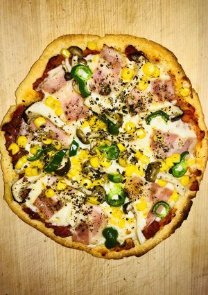 小麦粉アレルギーの家族の為の米粉ピザ-レシピのメイン写真