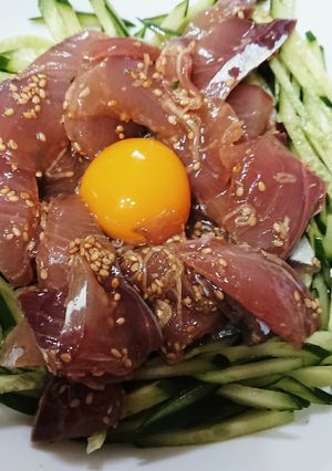 ツバスのユッケ-レシピのメイン写真