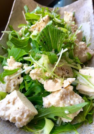 水菜と豆腐のねぎサラダ♪-レシピのメイン写真