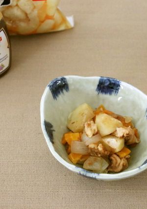 車麩と揚げで肉じゃが風（フェーズフリー）-レシピのメイン写真
