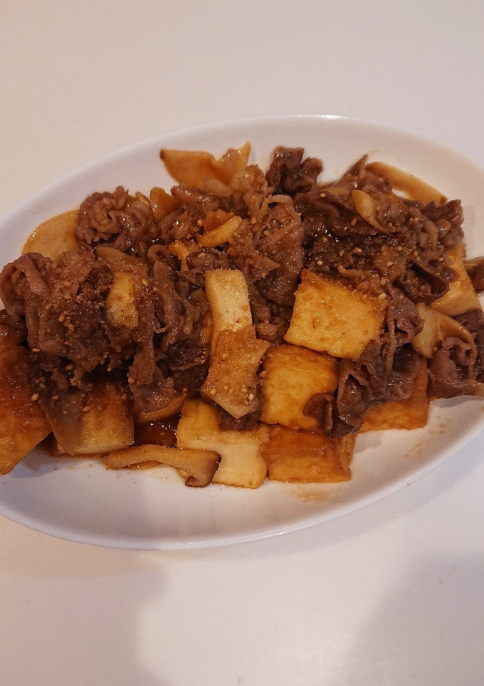 牛肉と厚揚げの和風炒め-レシピのメイン写真
