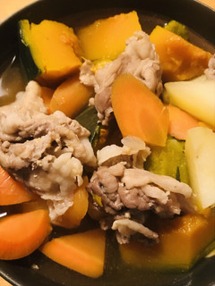 備蓄食材活用●冷凍豚肉のカボチャ煮-レシピのメイン写真