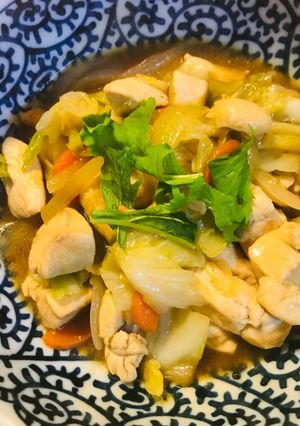 鶏肉とニンジン＆キャベツの野菜炒め-レシピのメイン写真