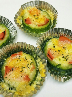 お弁当に♪ズッキーニのハムマヨチーズ焼き-レシピのメイン写真