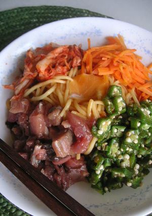 ピビン麺風マグロのづけの冷やし中華-レシピのメイン写真