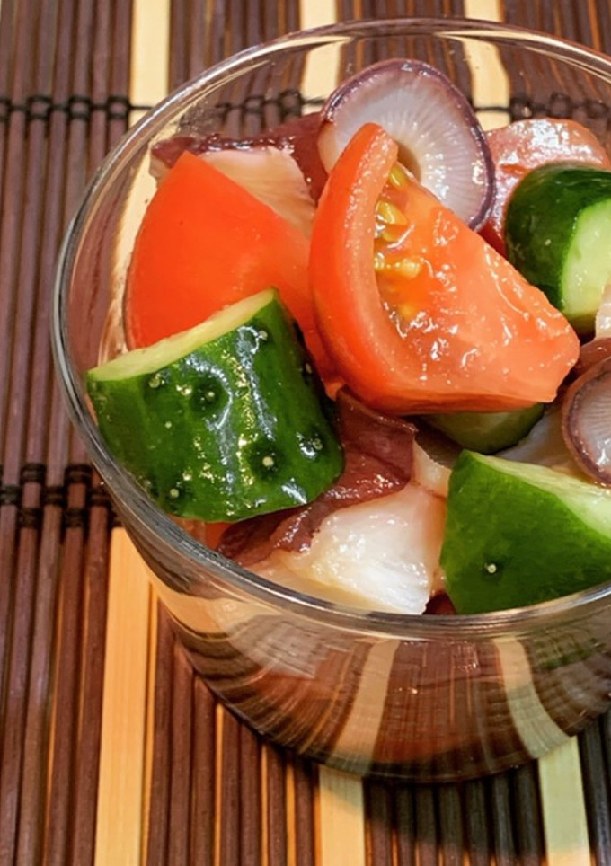 簡単！昆布酢のタコのエスニック和え-レシピのメイン写真