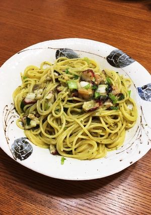 蕪の葉とシーフードのジェノベーゼ-レシピのメイン写真