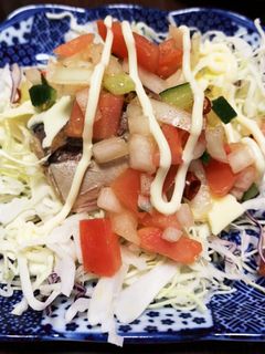 鯖缶でサルササラダ-レシピのメイン写真
