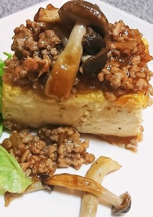 節約豆腐ステーキのそぼろあんかけ♡-レシピのメイン写真