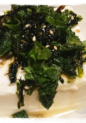 おつまみ☆大葉・韓国海苔フレーク乗せ冷奴-レシピのメイン写真