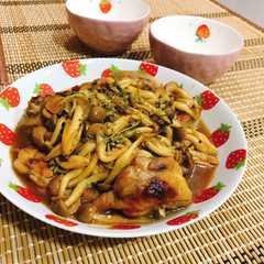 鶏肉とシメジの甘辛煮-レシピのメイン写真