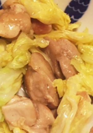 キャベツと鶏肉の塩炒め-レシピのメイン写真