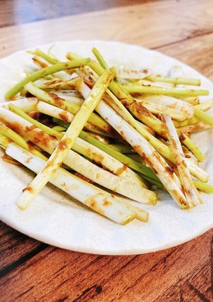 島らっきょうの茎の美味しい食べ方♡-レシピのメイン写真