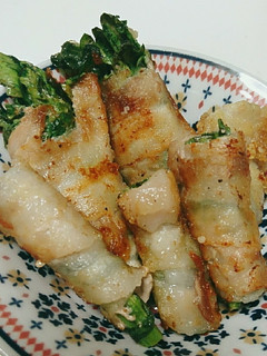 春菊の肉巻き-レシピのメイン写真