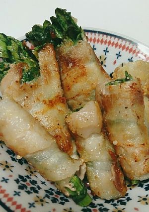春菊の肉巻き-レシピのメイン写真