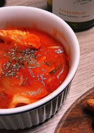 鶏むね肉の柔らかトマト煮込み-レシピのメイン写真