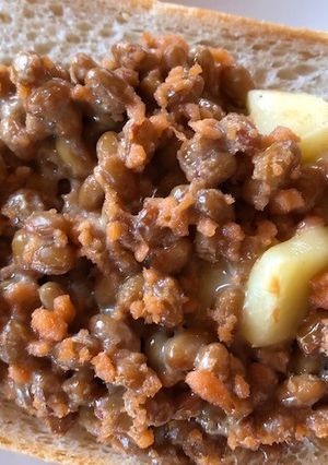 納豆と鮭フレークのトースト（いつもの）-レシピのメイン写真