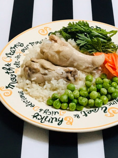 炊飯器でご飯とおかず 簡単チキンライス-レシピのメイン写真