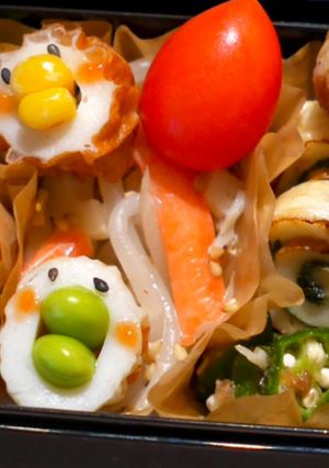 レンジでもやしカニカマごまマヨ和え　弁当-レシピのメイン写真