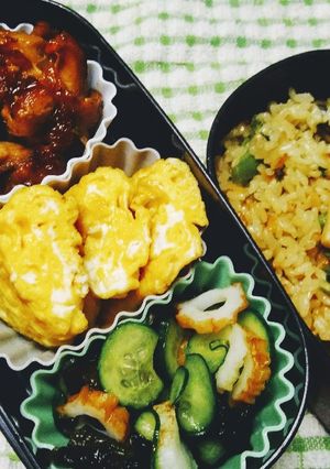 鶏の照り焼きと山菜ご飯のお弁当-レシピのメイン写真
